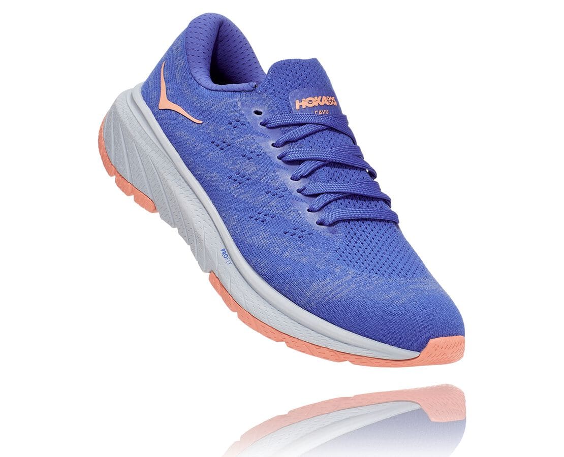Hoka One One Cavu 3 Damen Straßenlaufschuhe Blau | (DE-5830JSAID)